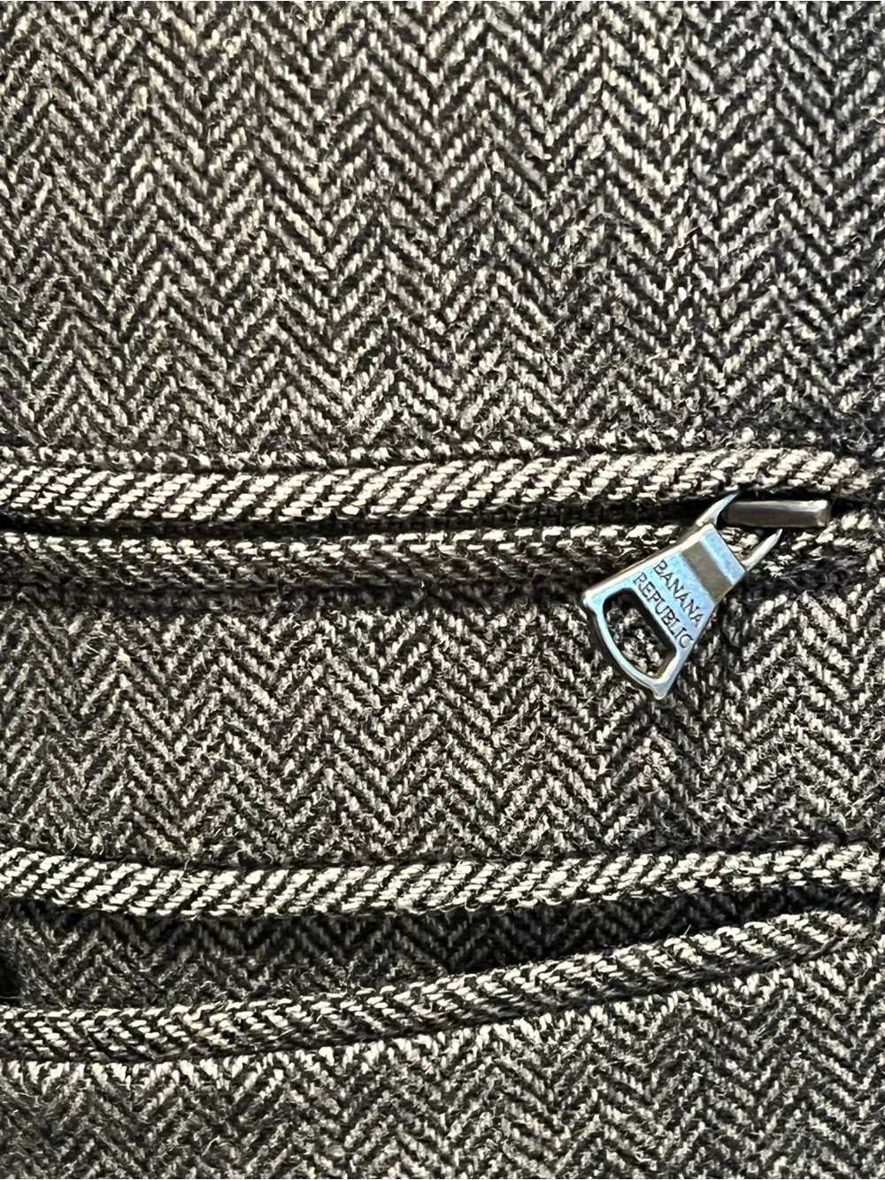 Banana Republic Herringbone 2-in-1 Blazer Jacket Removable Bib 38S